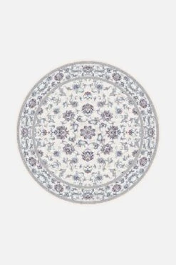 Iris Blau Teppich(Iris Blau Teppich) 28 Iris Blau Teppich(Iris Blau Teppich) -Wohn Teppich Welt 0337 IrisBlau Rund Front