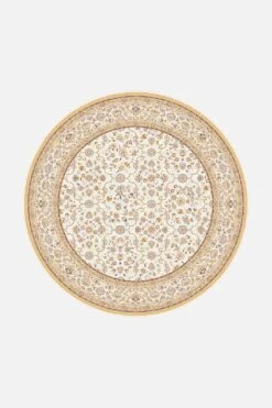 Nesrin Beige Teppich(Nesrin Beige Teppich) -Wohn Teppich Welt 0340 NesrinBeige Rund Front