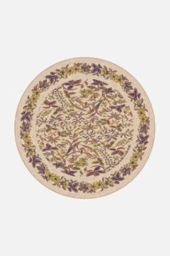 Elinja Lila Teppich(Elinja Lila Teppich) -Wohn Teppich Welt 0341 ElinjaLila Rund Front