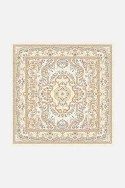 Flora Beige Teppich(Flora Beige Teppich) -Wohn Teppich Welt 0342 FloraBeige Quadrat Front
