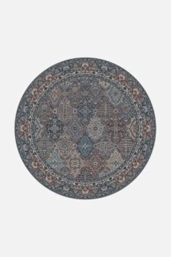 Leja Petrol Teppich(Leja Petrol Teppich) -Wohn Teppich Welt 0344 LejaPetrol Rund Front