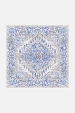 Lina Blau Teppich(Lina Blau Teppich) 29 Lina Blau Teppich(Lina Blau Teppich) -Wohn Teppich Welt 0345 LinaBlau Quadrat Front