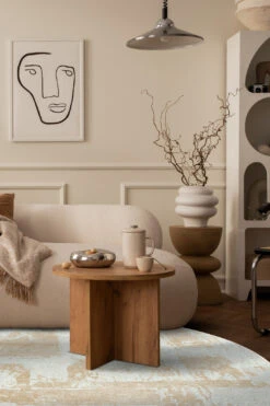 Maya Sand Teppich(Maya Sand Teppich) 31 Maya Sand Teppich(Maya Sand Teppich) -Wohn Teppich Welt 0352 MayaSand Rund Room