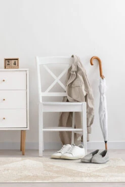 Sandra Beige Teppich(Sandra Beige Teppich) -Wohn Teppich Welt 0353 SandraBeige Laufer Room