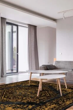 Nero Gold Teppich(Nero Gold Teppich) -Wohn Teppich Welt 0367 Room