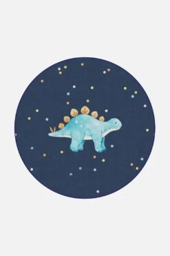 Konfetti Blau Teppich(Konfetti Blau Teppich) -Wohn Teppich Welt 0370 KonfettiBlau Rund Front