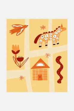 Zauberland Gelb Teppich(Zauberland Gelb Teppich) -Wohn Teppich Welt 0378 ZauberlandGelb 250x300 Front