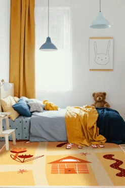 Zauberland Gelb Teppich(Zauberland Gelb Teppich) -Wohn Teppich Welt 0378 ZauberlandGelb Room