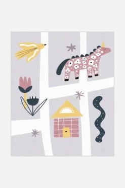 Zauberland Lila Teppich(Zauberland Lila Teppich) -Wohn Teppich Welt 0379 ZauberlandLila 250x300 Front