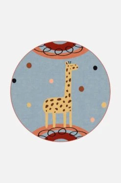 Giraffen Traum Teppich(Giraffen Traum Teppich) -Wohn Teppich Welt 0380 GiraffenTraum Rund Front