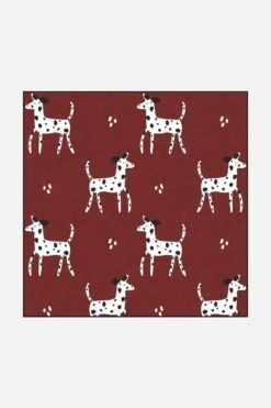 Dalmatiner Rot Teppich(Dalmatiner Rot Teppich) -Wohn Teppich Welt 0381 DalmatinerRot Quadrat Front