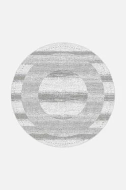 Karo Quarz Teppich(Karo Quarz Teppich) -Wohn Teppich Welt 0397 KaroQuarz Rund Front