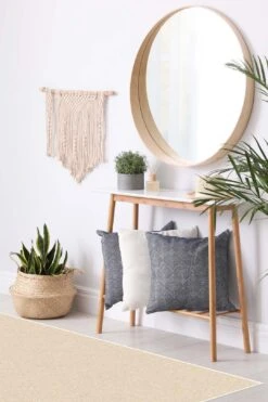 Jute-Haptik Mono Creme Teppich(Jute Haptik Mono Creme Teppich) -Wohn Teppich Welt 0404 Room