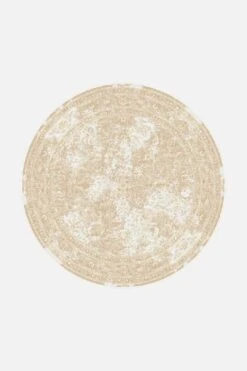 Manu Beige Teppich(Manu Beige Teppich) -Wohn Teppich Welt 0429 MaluBeige Rund Front