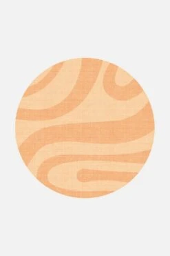 Outdoor Oceane Pfirsich Teppich(Outdoor Oceane Pfirsich Teppich) -Wohn Teppich Welt 0445 Rund Front