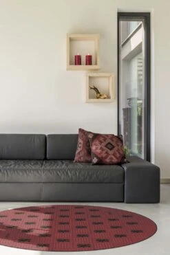 Harry Potter™ Karo Rot Teppich(Harry Potter Karo Rot Teppich) 23 Harry Potter™ Karo Rot Teppich(Harry Potter Karo Rot Teppich) -Wohn Teppich Welt 0548 Harry Potter Karo Rot Rund Room