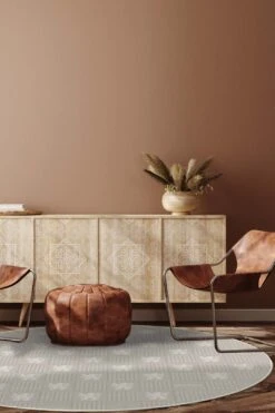 Harry Potter™ Karo Greige Teppich(Harry Potter Karo Greige Teppich) -Wohn Teppich Welt 0549 Harry Potter Karo Greige Rund Room