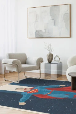 Superman™ Weltraum Dunkelblau Teppich(Superman Weltraum Dunkelblau Teppich) -Wohn Teppich Welt 0572 Superman Weltraum Dunkelblau Shopify Room