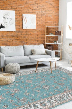 Selia Aqua Teppich(Selia Aqua Teppich) -Wohn Teppich Welt 0591 SeliaAqua Shopify Room