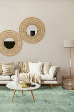 Asche Schiefergrün Teppich(Asche Schiefergrun Teppich) -Wohn Teppich Welt 0608 AscheSchiefergruen Shopify Room